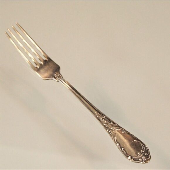 Antique Fork Silverplate Non US Unidentified Pattern Maker - Picture 1 of 11